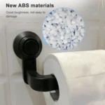 Toilet Paper Holder Suction Cup Wall Mount Removable Rack - Image 8