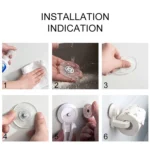 Toilet Paper Holder Suction Cup Wall Mount Removable Rack - Image 9