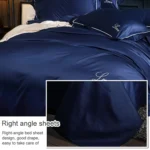 Silk Four-Piece Sheets Bed Sheet Double Nude Sleeping Quilt Cover Ice Silk Bedding - Image 5