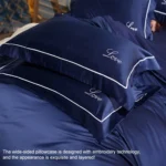 Silk Four-Piece Sheets Bed Sheet Double Nude Sleeping Quilt Cover Ice Silk Bedding - Image 7