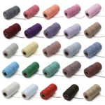 Two-color Cotton Thread Handmade DIY Drawstring Gift Box Packing Rope - Image 7