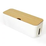 Power Cable Storage Box Case Anti-dust Charger Socket Organizer Desktop Network Line Storage Bin - Image 2