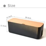 Power Cable Storage Box Case Anti-dust Charger Socket Organizer Desktop Network Line Storage Bin - Image 3