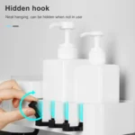 2 PCS Bathroom Accessories Shower Shelf Seamless Rotating Tripod Seamlessly Fixtures Storage Rack Kitchen Tripod - Image 3