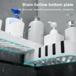 2 PCS Bathroom Accessories Shower Shelf Seamless Rotating Tripod Seamlessly Fixtures Storage Rack Kitchen Tripod - Image 8