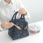 Portable Waterproof Padded Cold Insulation Lunch Box Bag - Image 4