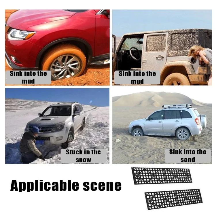 TBD04230301_4.webp 1 Pair Car Off-Road Plate Tires Skid Plates Self-Rescue Off-Road Equipment for Snow and Mud - Image 5