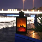 Outdoor LED Table Lamps Artificial Fireplace Candlestick Charcoal Flame Retro Decoration - Image 4