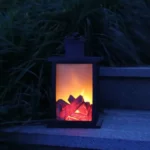 Outdoor LED Table Lamps Artificial Fireplace Candlestick Charcoal Flame Retro Decoration - Image 5
