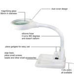 White LED Desk Lamp Desktop Magnifying Glass Work Lamp - Image 6