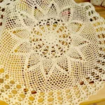 Exquisite Handmade Crochet Hook Flower Garden Mori Cotton Lace Openwork Woven Round Tablecloth - Image 3