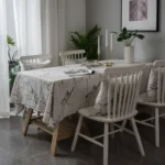 Marble Pattern Minimalist Tablecloth Cover Table Cloth Cotton Linen Dust-proof Cabinet Cloth - Image 2