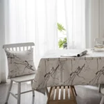 Marble Pattern Minimalist Tablecloth Cover Table Cloth Cotton Linen Dust-proof Cabinet Cloth - Image 4
