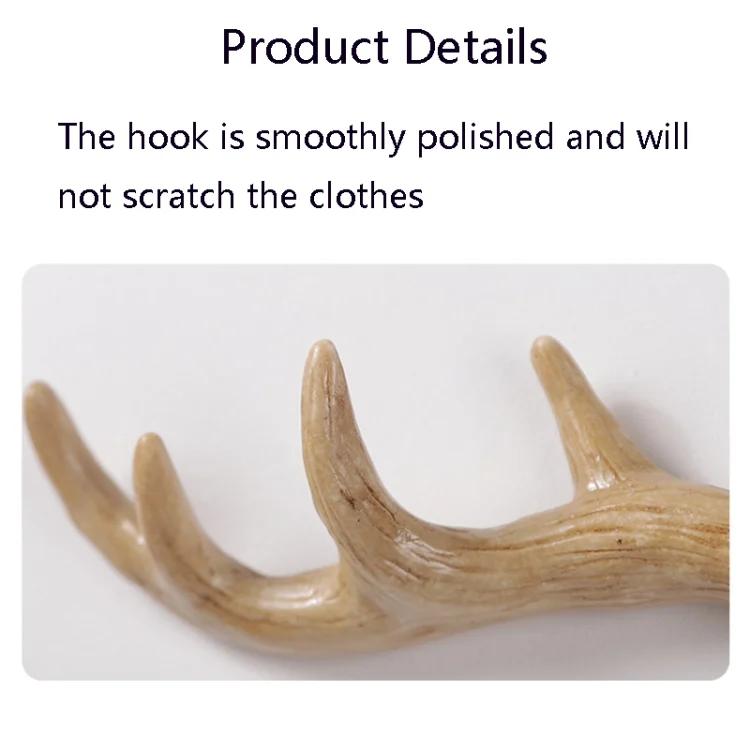 TBD0423343801_B2.webp Resin Antler Wall Decoration Wall Hanger Home Living Room Entrance Wall Coat Hook - Image 3
