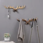 Resin Antler Wall Decoration Wall Hanger Home Living Room Entrance Wall Coat Hook - Image 6
