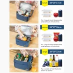 Thermal Lunch Box Bag Durable Waterproof Office Cooler Lunchbox with Strap - Image 4
