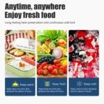 Thermal Lunch Box Bag Durable Waterproof Office Cooler Lunchbox with Strap - Image 6