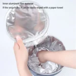 Round Lunch Bag Insulated Lunch Box Foldable & Portable Lunch Tote - Image 3