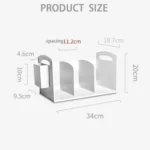 Simple Iron Bookshelf Student Desk Book Storage Rack - Image 4