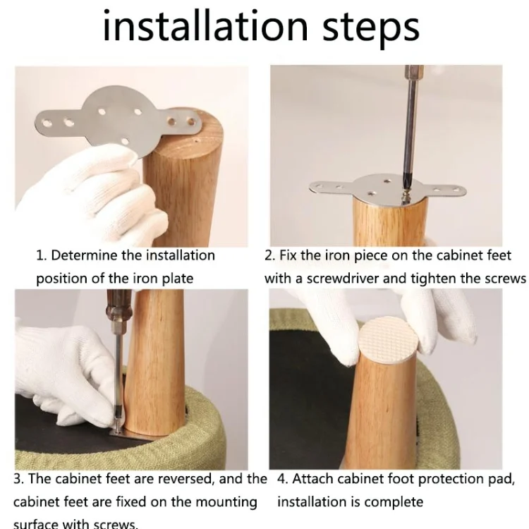 TBD0423474301A_6.webp Solid Wood Sofa Foot Table Leg Cabinet Foot Furniture Chair Heightening Pad - Image 7