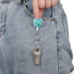 2 PCS Night Starry Sky Marble Crack Puller Retractable Buckle Lanyard Business Key Buckle Card Holder - Image 7