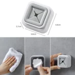 Wall-mounted Plastic Free Punch Towel Rack Kitchen Dish Cloth Hook - Image 3