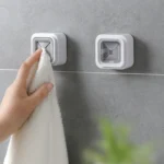 Wall-mounted Plastic Free Punch Towel Rack Kitchen Dish Cloth Hook - Image 6