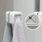 Wall-mounted Plastic Free Punch Towel Rack Kitchen Dish Cloth Hook - Image 7