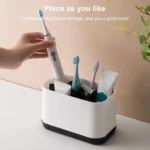 Removable Toothbrush Toothpaste Storage Toilet Set Shelf - Image 3