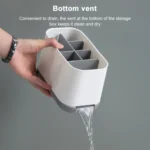 Removable Toothbrush Toothpaste Storage Toilet Set Shelf - Image 5