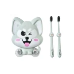 Cartoon Dog Suction Wall Toothbrush Toothpaste Shelf, Size:16x14x5cm
