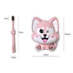 Cartoon Dog Suction Wall Toothbrush Toothpaste Shelf, Size:16x14x5cm - Image 3