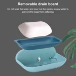 Cloud Soap Box Toilet Creative Wall-mounted Bathroom Toilet Free Punch Double-layer Drain Rack - Image 7