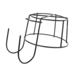Balcony Fence Round Metal Flower Stand Wrought Iron Wall-mounted Flower Pot Stand - Image 4