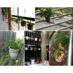 Balcony Fence Round Metal Flower Stand Wrought Iron Wall-mounted Flower Pot Stand - Image 6