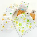 2 PCS Cotton 6-layer Gauze Saliva Towel Medical Seersucker Small Square Scarf - Image 5