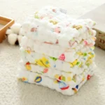 2 PCS Cotton 6-layer Gauze Saliva Towel Medical Seersucker Small Square Scarf - Image 6