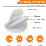 Square EVA Foam Double-sided Adhesive High-viscosity Sponge Sticker - Image 3
