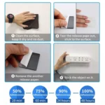 Square EVA Foam Double-sided Adhesive High-viscosity Sponge Sticker - Image 4