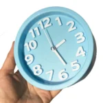 Round 12cm Candy Color Stereo Digital Silent Alarm Clock Children Student Alarm Clock - Image 3