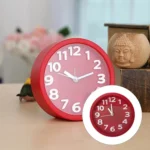Round 12cm Candy Color Stereo Digital Silent Alarm Clock Children Student Alarm Clock - Image 5