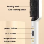 ZF-888 60W Dual-Purpose Splint Electric Curling Comb For Straight Hair And Curly Hair - Image 6