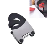 Stainless Steel Plastic Pan Edge Clamp Anti-Scald Rubber Bracket Kitchen Gadgets