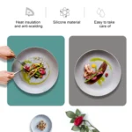 Nordic Style Food Grade Silicone Pad Tableware Environmental Insulation Pad Placemat - Image 4