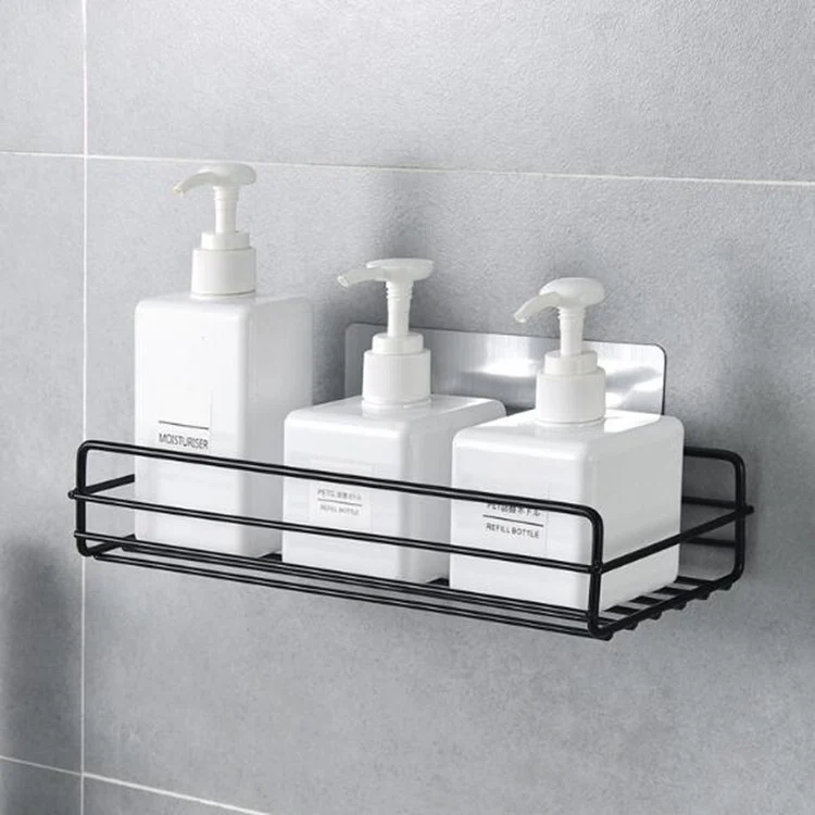TBD0424319501A.webp Wrought Iron Bathroom Shelf Wall Mounted Free Punch Toilet Rack - Image 1