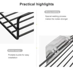 Wrought Iron Bathroom Shelf Wall Mounted Free Punch Toilet Rack - Image 3