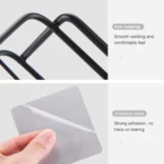 Wrought Iron Bathroom Shelf Wall Mounted Free Punch Toilet Rack - Image 4