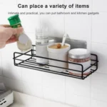 Wrought Iron Bathroom Shelf Wall Mounted Free Punch Toilet Rack - Image 5