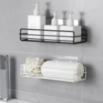 Wrought Iron Bathroom Shelf Wall Mounted Free Punch Toilet Rack - Image 8