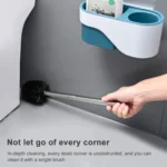 Toilet Brush Long Handle Free Punching Wall-mounted Household Toilet Cleaning Brush - Image 4